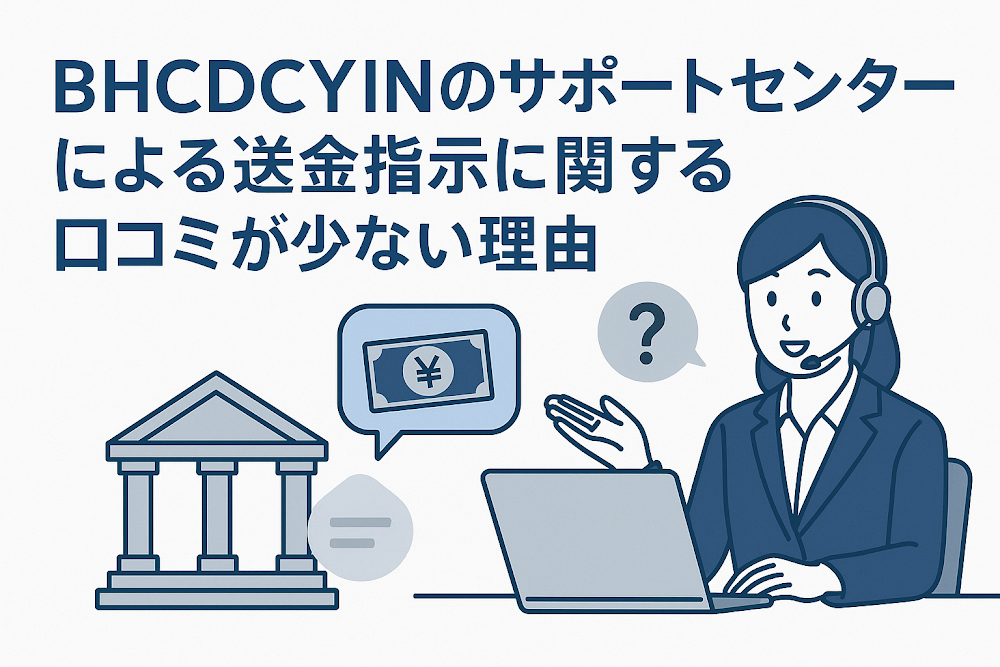BHCDCYINのサポートセンターによる送金指示に関する口コミが少ない理由