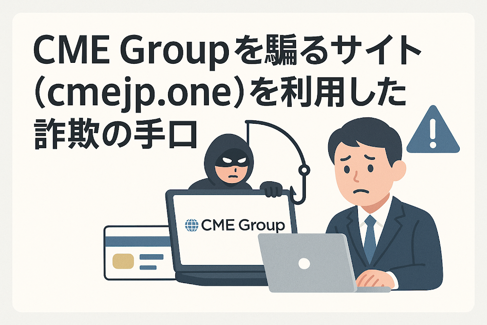 CME Groupを騙るサイト(cmejp.one)を利用した詐欺の手口