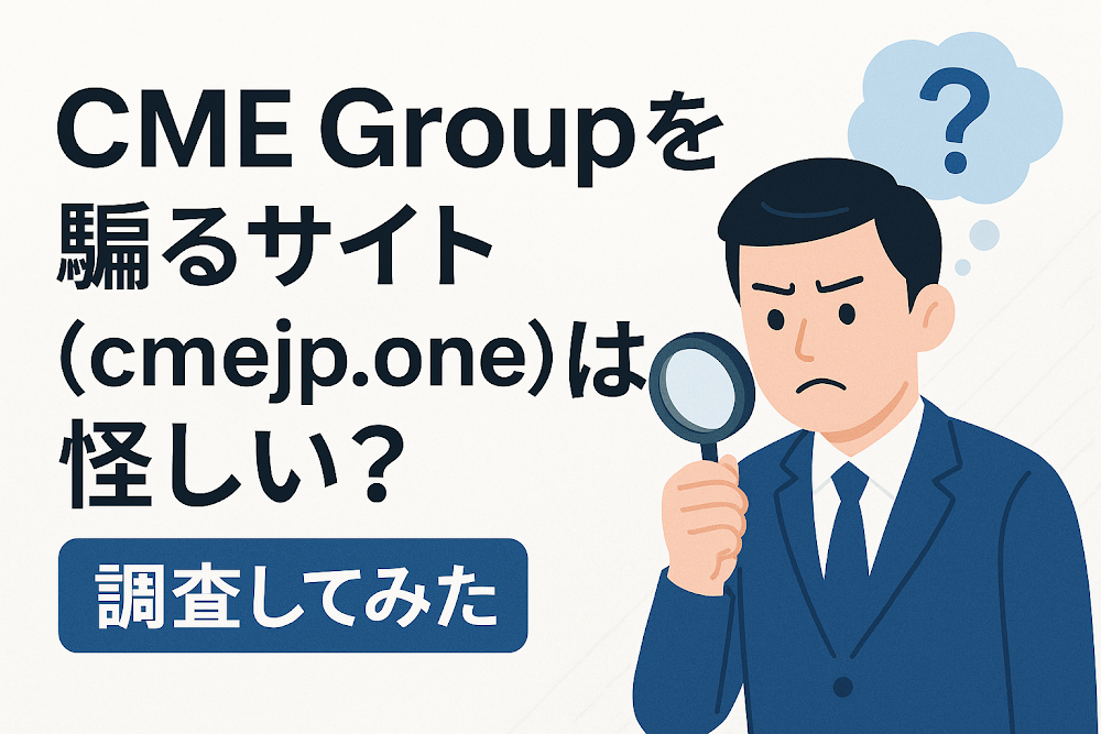 CME Groupを騙るサイト(cmejp.one)は怪しい?調査してみた