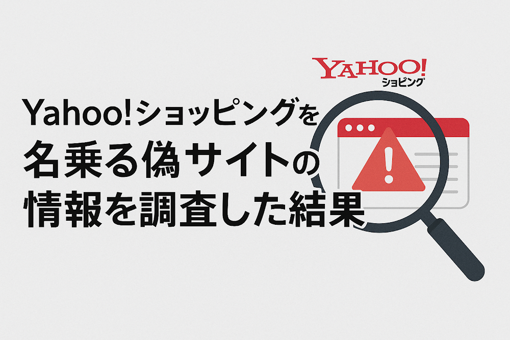 Yahoo!ショッピングを名乗る偽サイトの情報を調査した結果