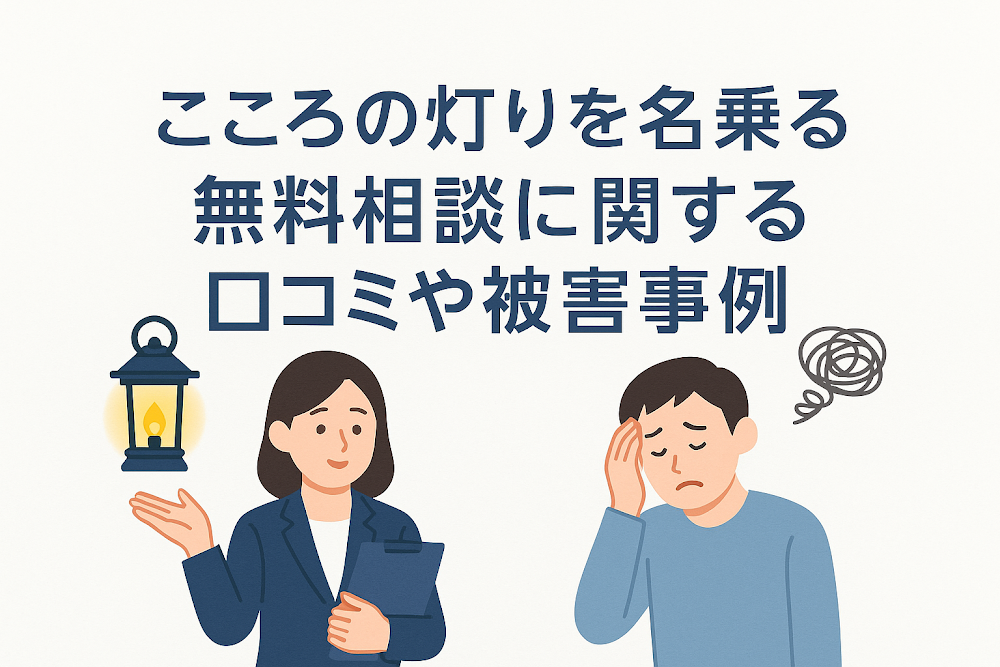 こころの灯りを名乗る無料相談に関する口コミや被害事例
