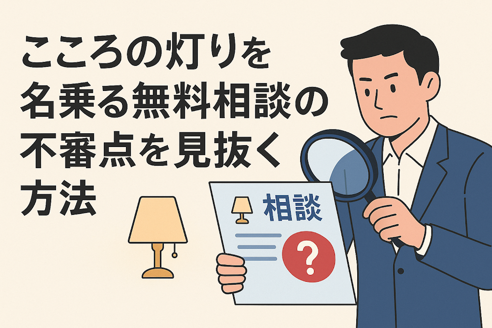 こころの灯りを名乗る無料相談の不審点を見抜く方法