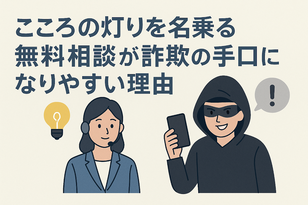 こころの灯りを名乗る無料相談が詐欺の手口になりやすい理由