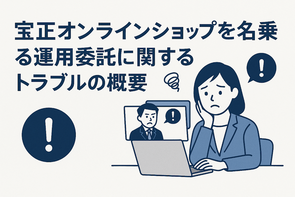宝正オンラインショップを名乗る運用委託に関するトラブルの概要