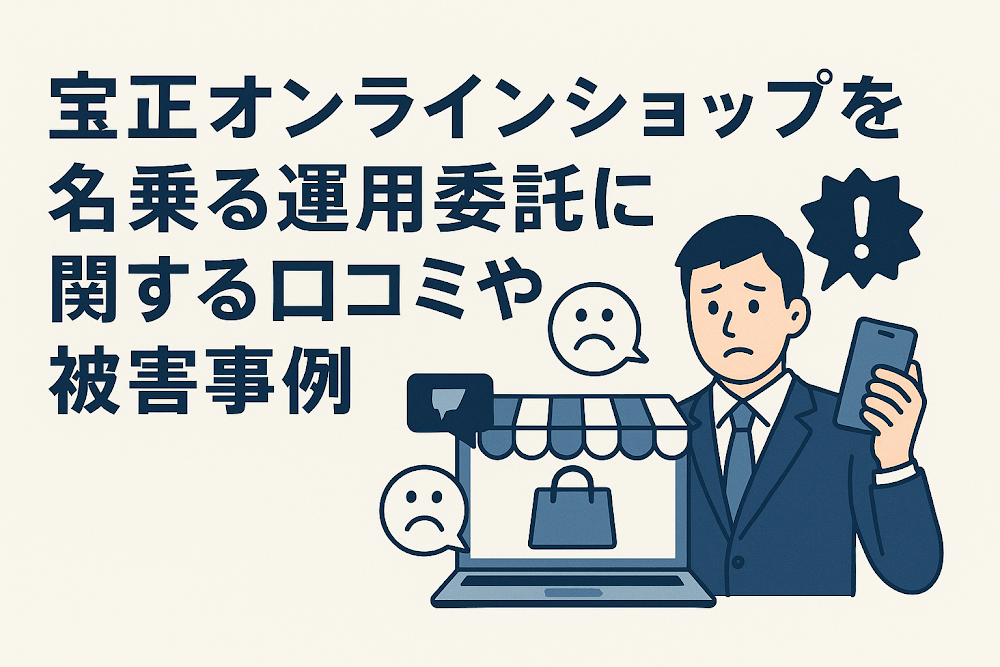 宝正オンラインショップを名乗る運用委託に関する口コミや被害事例