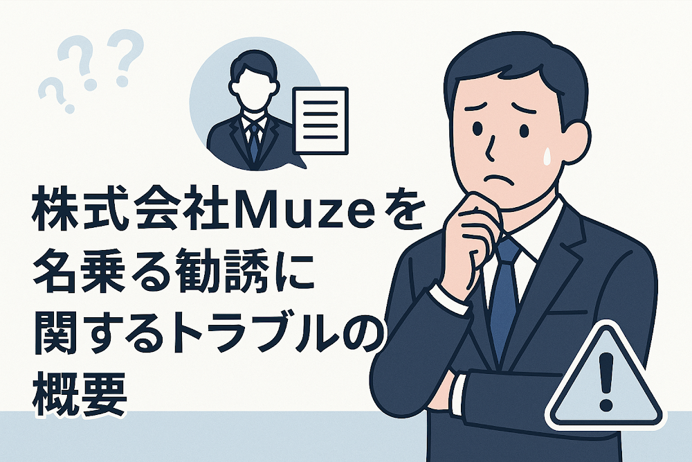 株式会社Muzeを名乗る勧誘に関するトラブルの概要