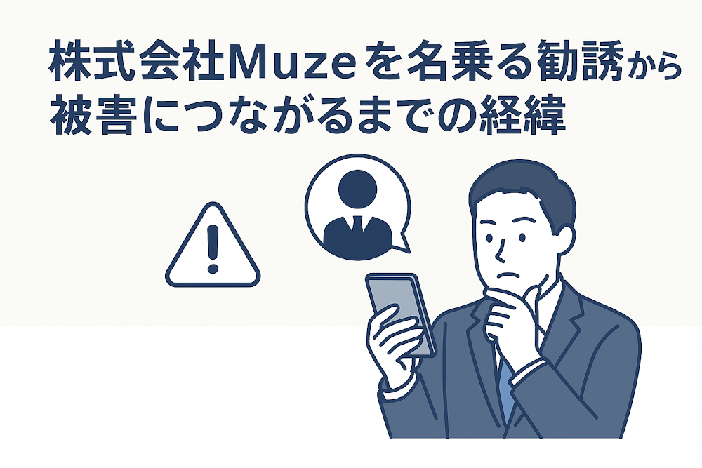 株式会社Muzeを名乗る勧誘から被害につながるまでの経緯
