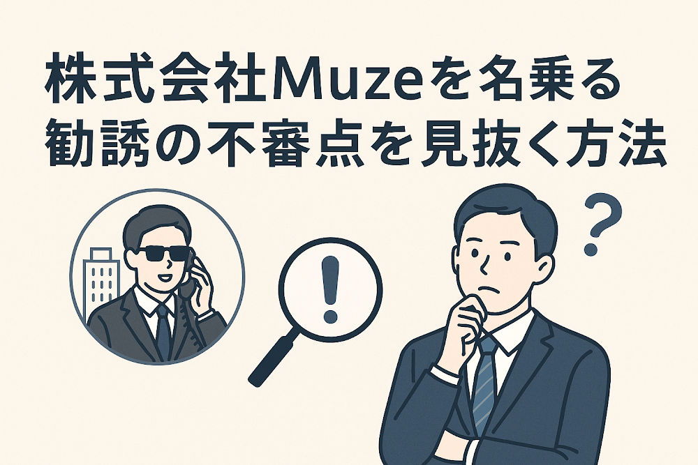 株式会社Muzeを名乗る勧誘の不審点を見抜く方法
