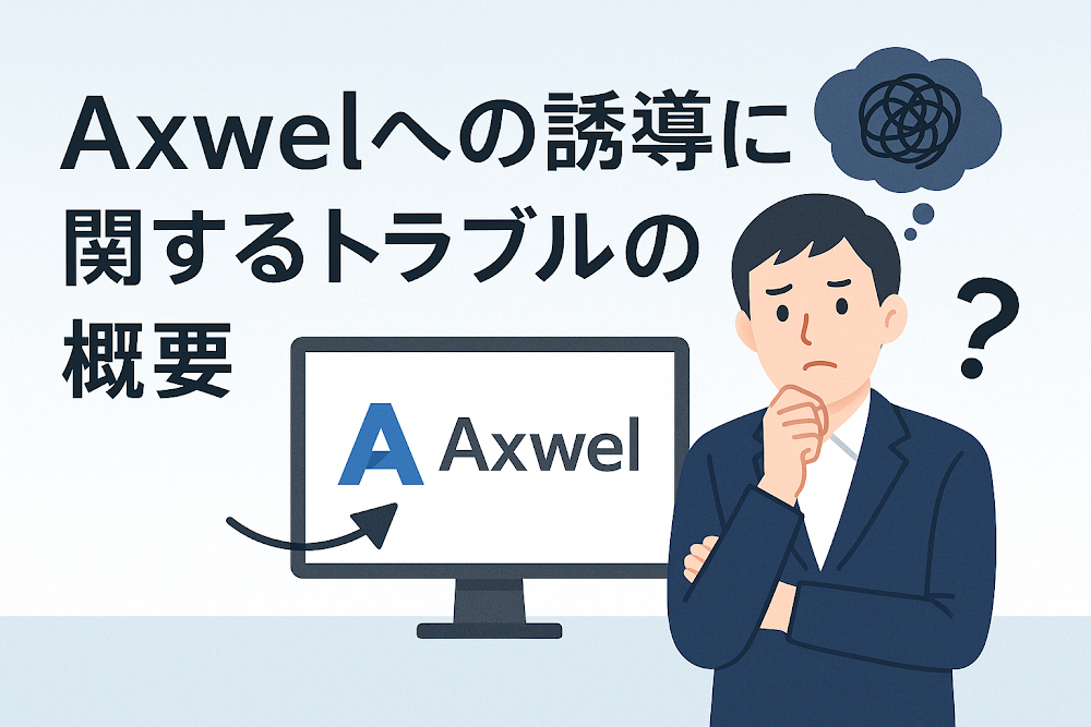 Axwelへの誘導に関するトラブルの概要