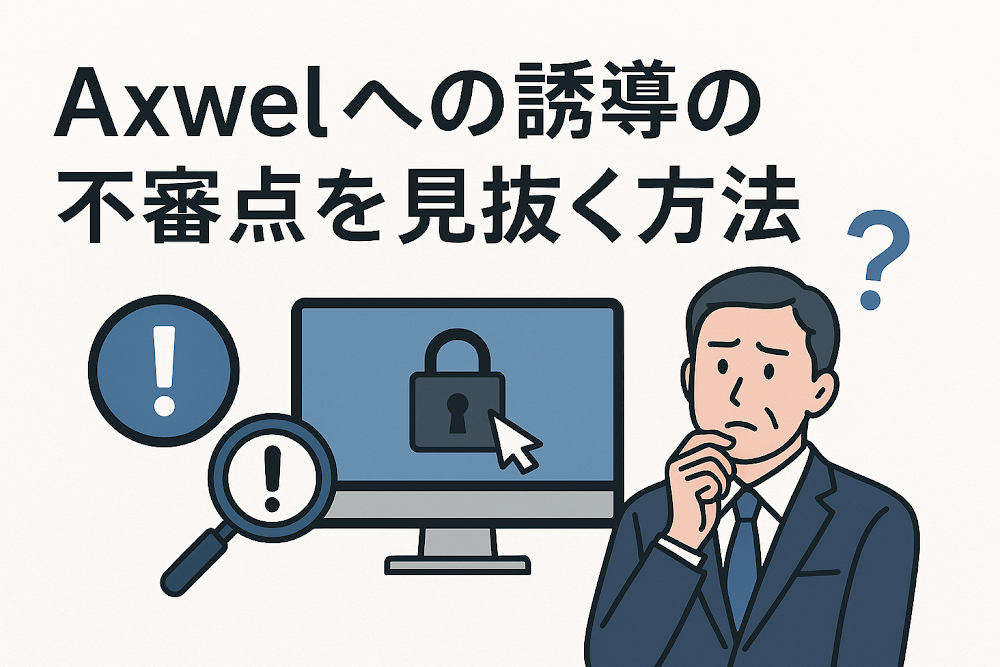 Axwelへの誘導の不審点を見抜く方法