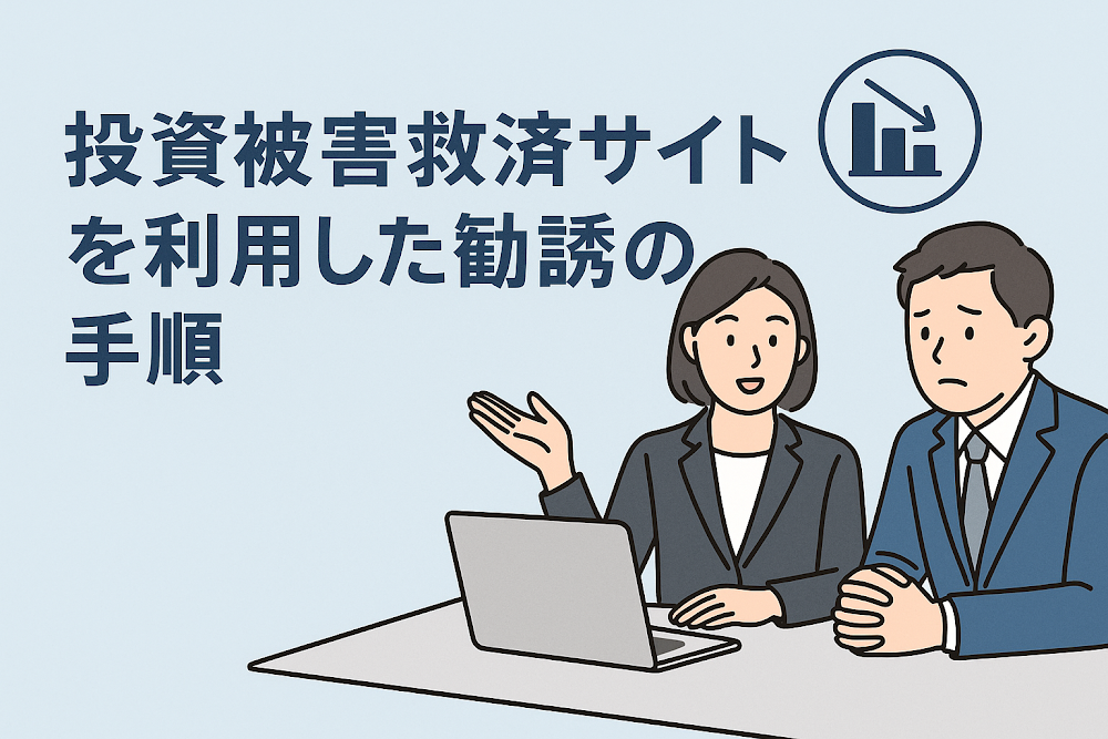 投資被害救済サイトを利用した勧誘の手順