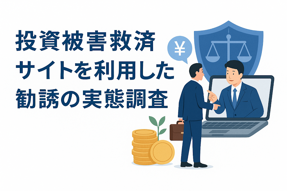 投資被害救済サイトを利用した勧誘の実態調査