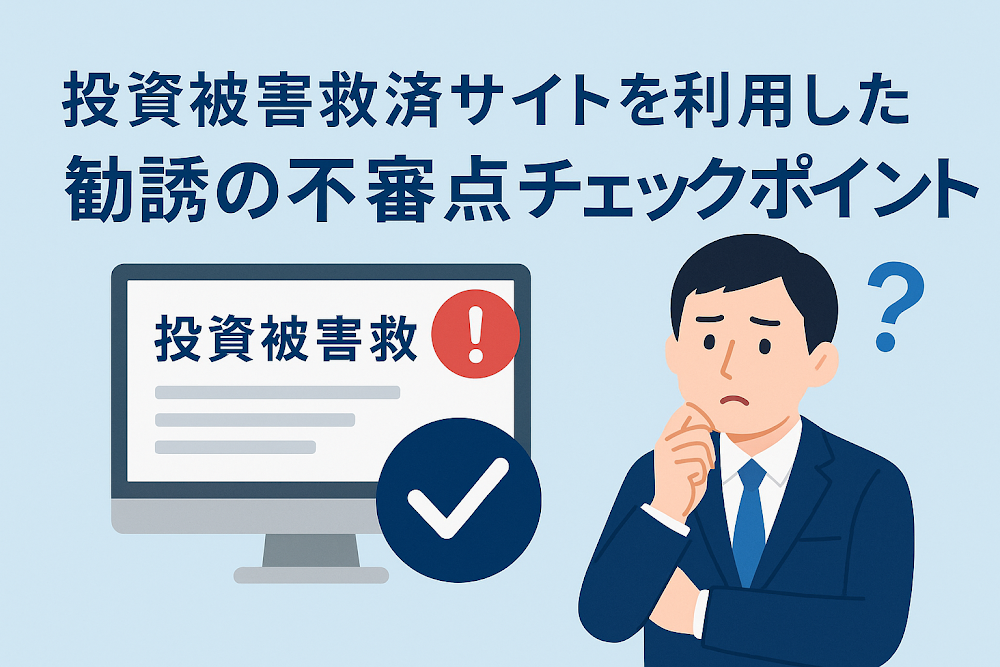 投資被害救済サイトを利用した勧誘の不審点チェックポイント