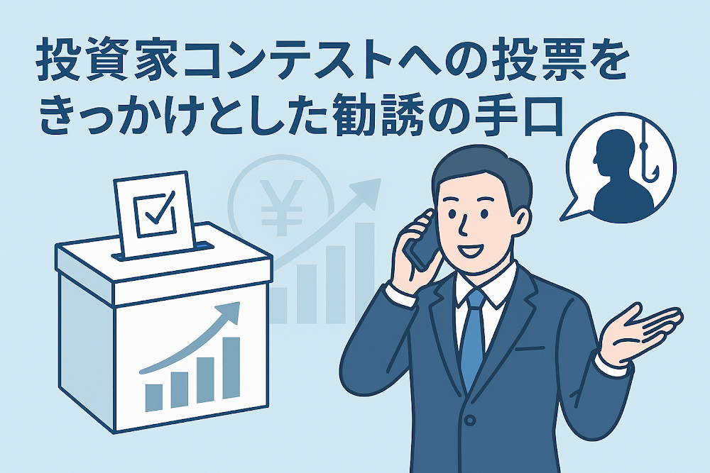 投資家コンテストへの投票をきっかけとした勧誘の手口