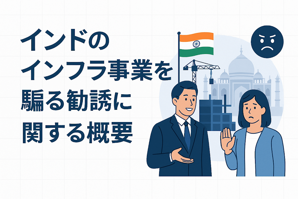 インドのインフラ事業を騙る勧誘に関する概要