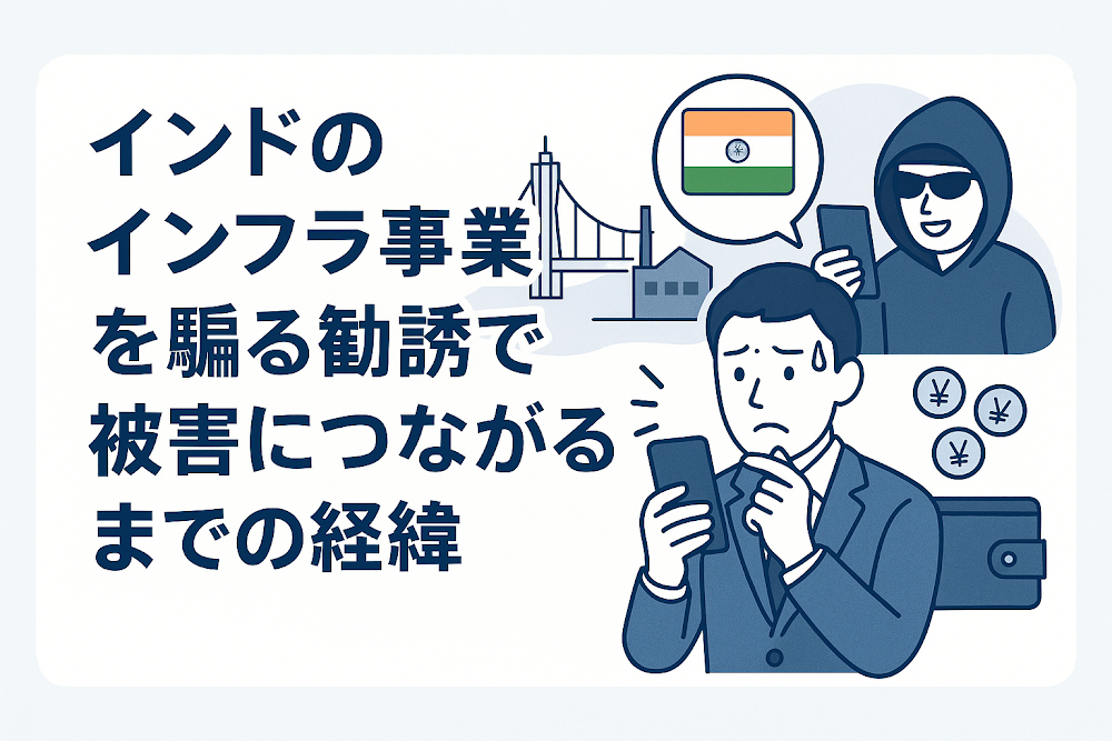 インドのインフラ事業を騙る勧誘で被害につながるまでの経緯