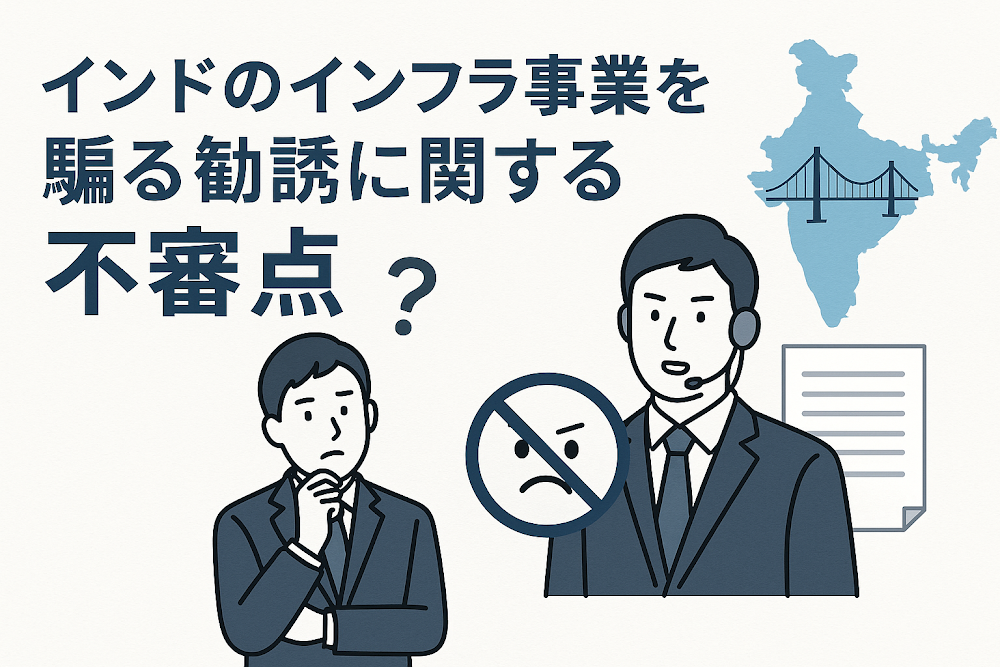 インドのインフラ事業を騙る勧誘に関する不審点