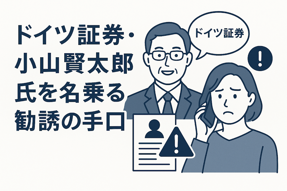 ドイツ証券・小山賢太郎氏を名乗る勧誘の手口