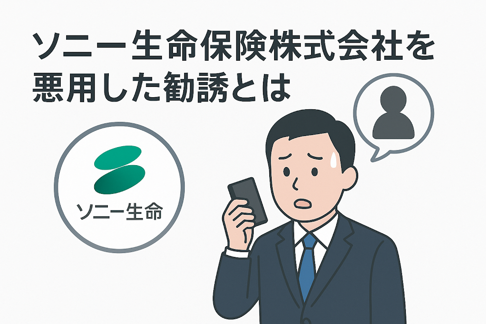 ソニー生命保険株式会社を悪用した勧誘とは