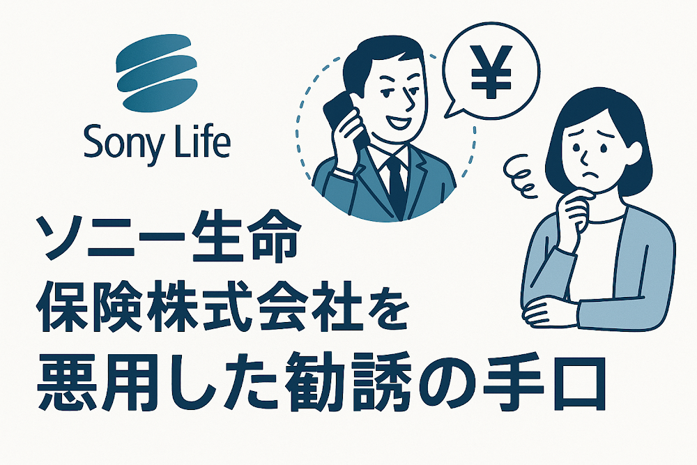 ソニー生命保険株式会社を悪用した勧誘の手口