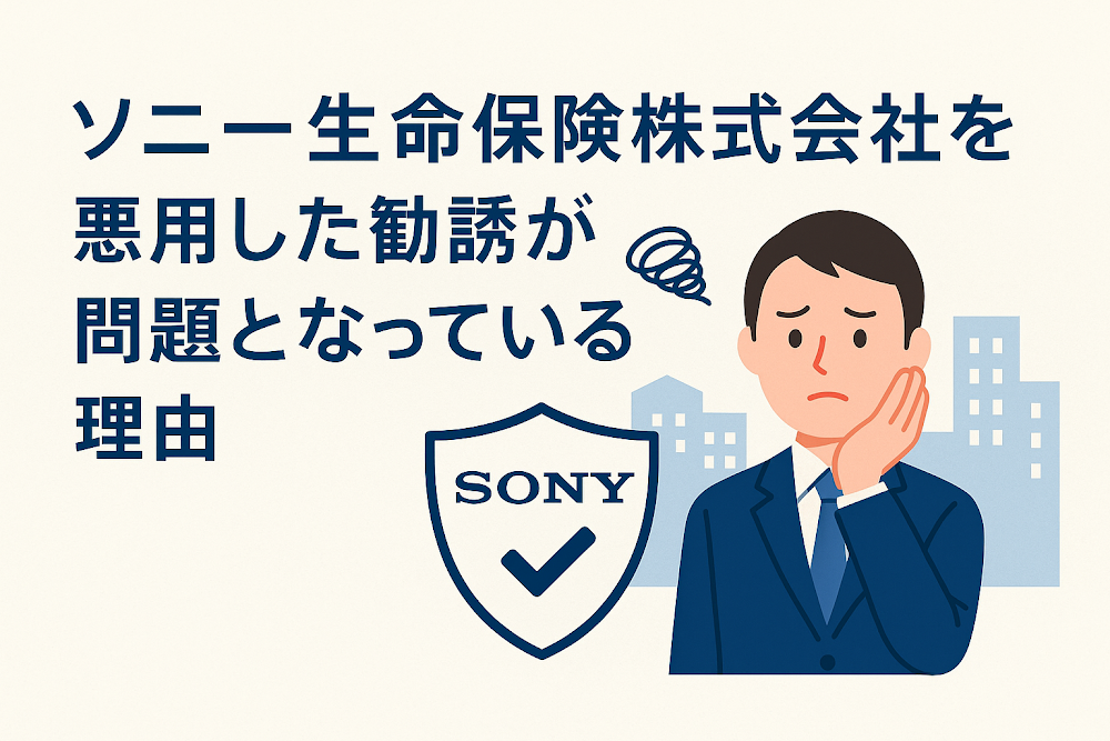 ソニー生命保険株式会社を悪用した勧誘が問題となっている理由