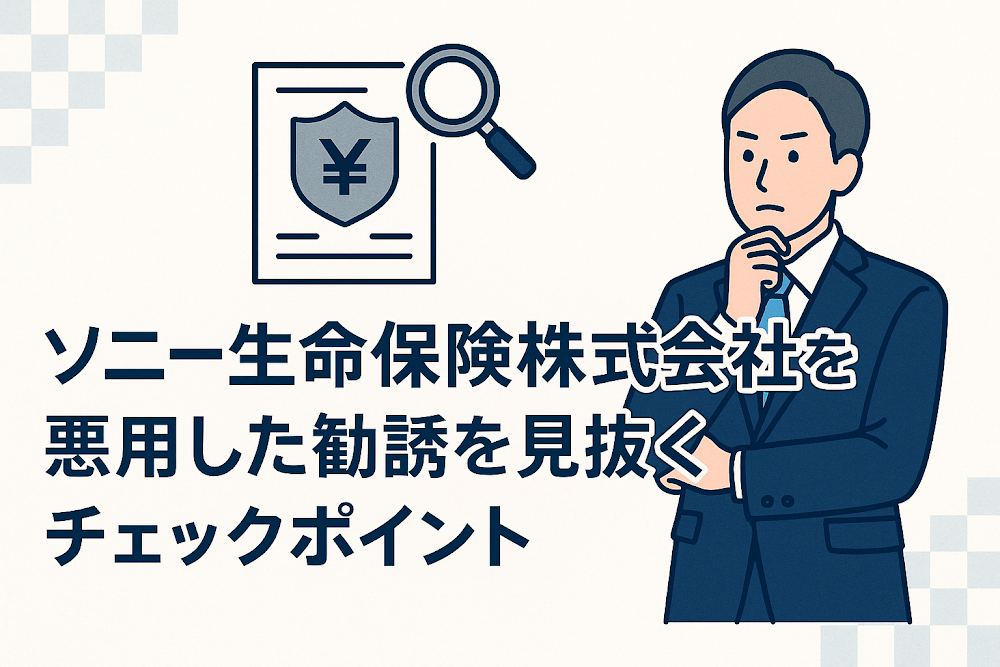 ソニー生命保険株式会社を悪用した勧誘を見抜くチェックポイント