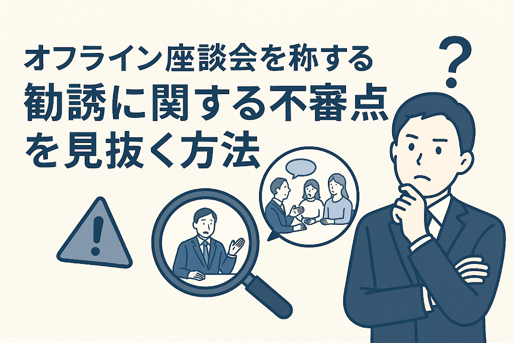オフライン座談会を称する勧誘に関する不審点を見抜く方法