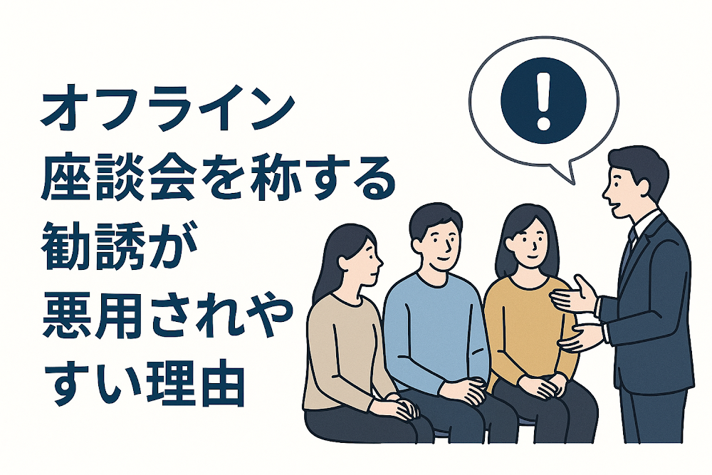 オフライン座談会を称する勧誘が悪用されやすい理由