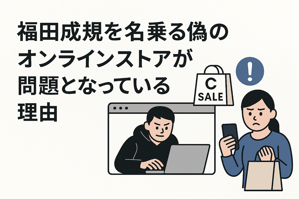福田成規を名乗る偽のオンラインストアが問題となっている理由