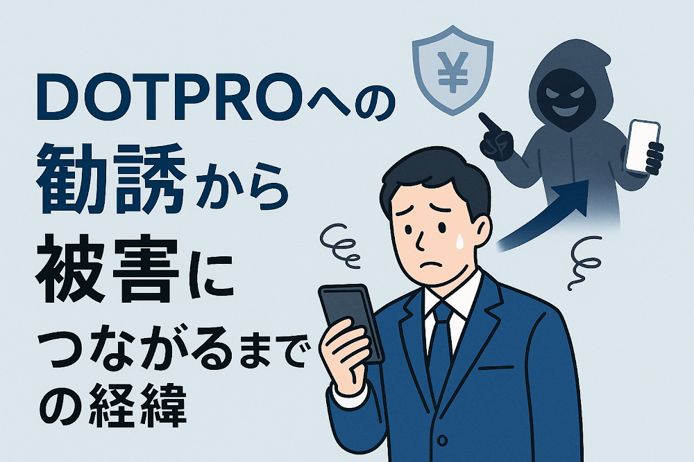 DOTPROへの勧誘から被害につながるまでの経緯