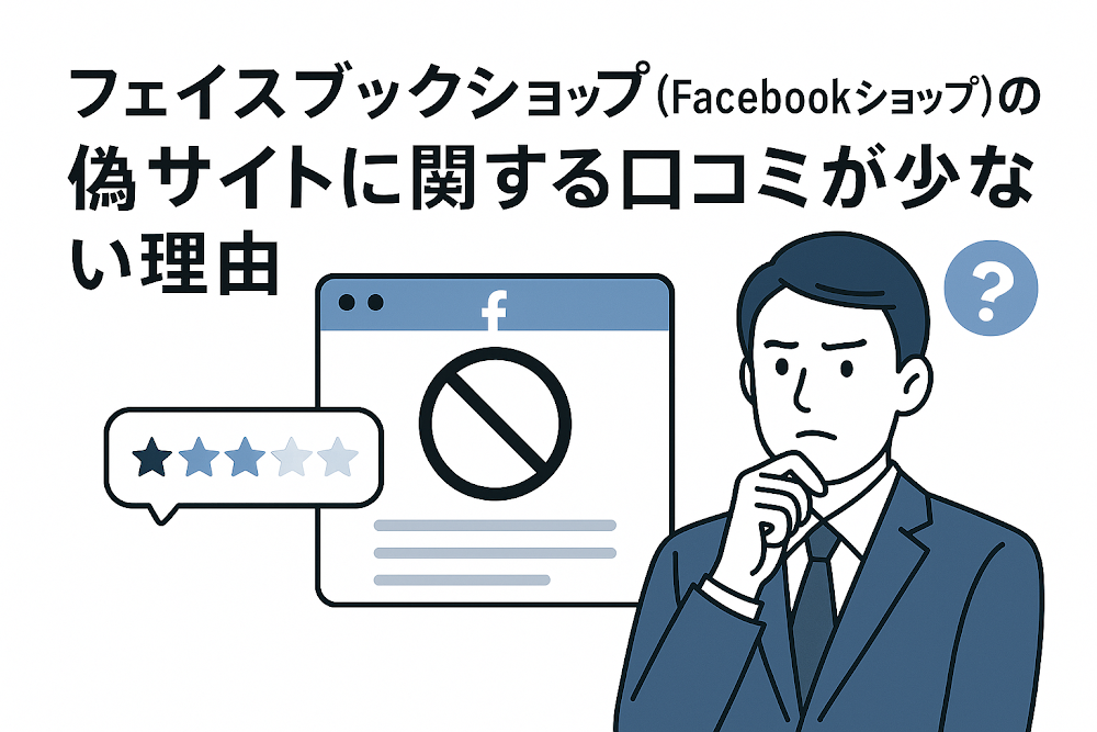 フェイスブックショップ(Facebookショップ)の偽サイトに関する口コミが少ない理由