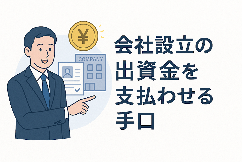 会社設立の出資金を支払わせる手口