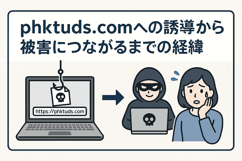 phktuds.comへの誘導から被害につながるまでの経緯