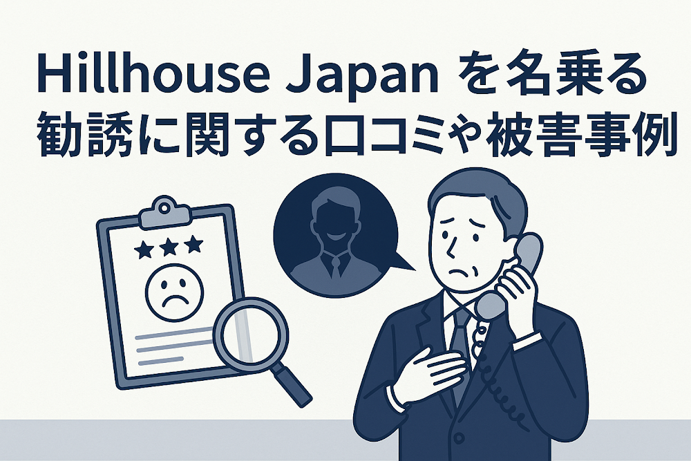 Hillhouse Japanを名乗る勧誘に関する口コミや被害事例