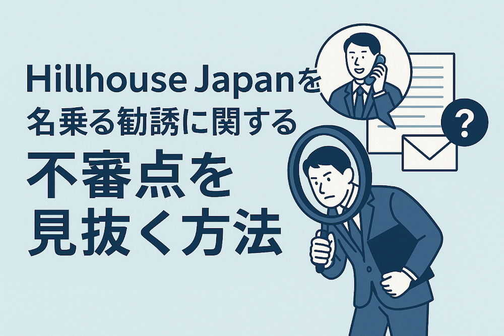 Hillhouse Japanを名乗る勧誘に関する不審点を見抜く方法
