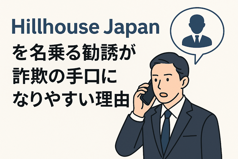 Hillhouse Japanを名乗る勧誘が詐欺の手口になりやすい理由