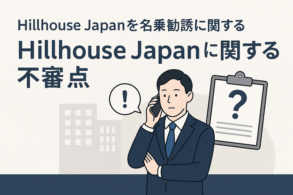 Hillhouse Japanを名乗る勧誘に関する不審点