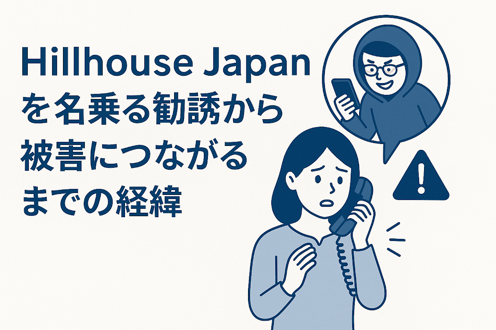 Hillhouse Japanを名乗る勧誘から被害につながるまでの経緯