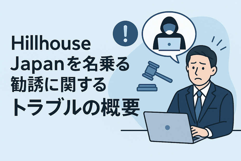 Hillhouse Japanを名乗る勧誘に関するトラブルの概要