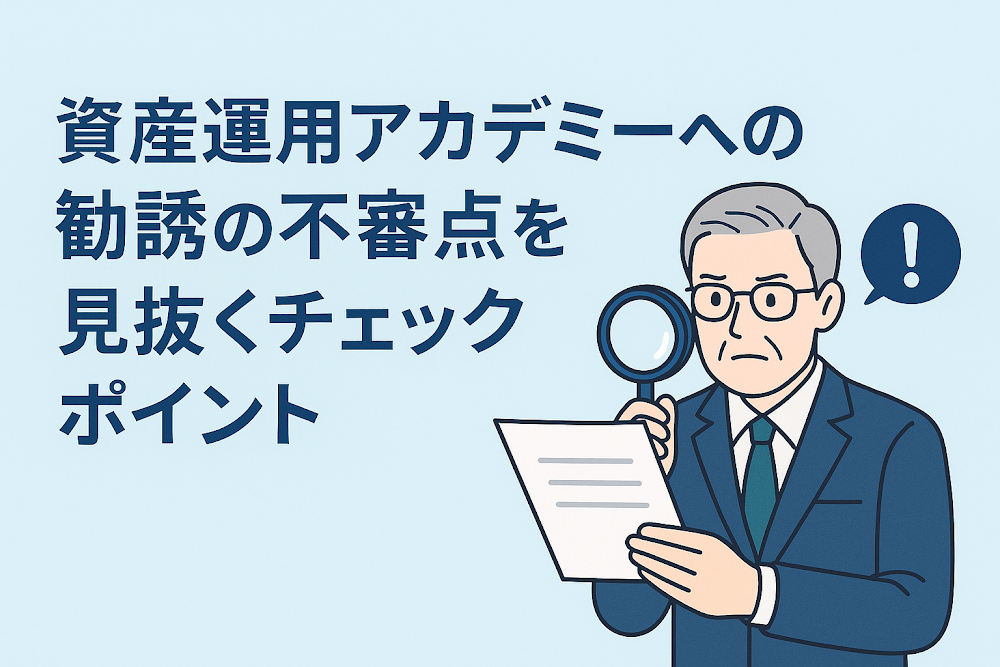 資産運用アカデミーへの勧誘の不審点を見抜くチェックポイント