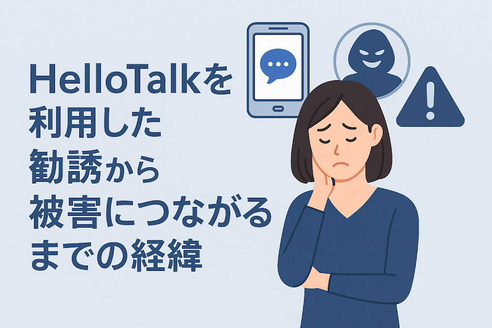 HelloTalkを利用した勧誘から被害につながるまでの経緯