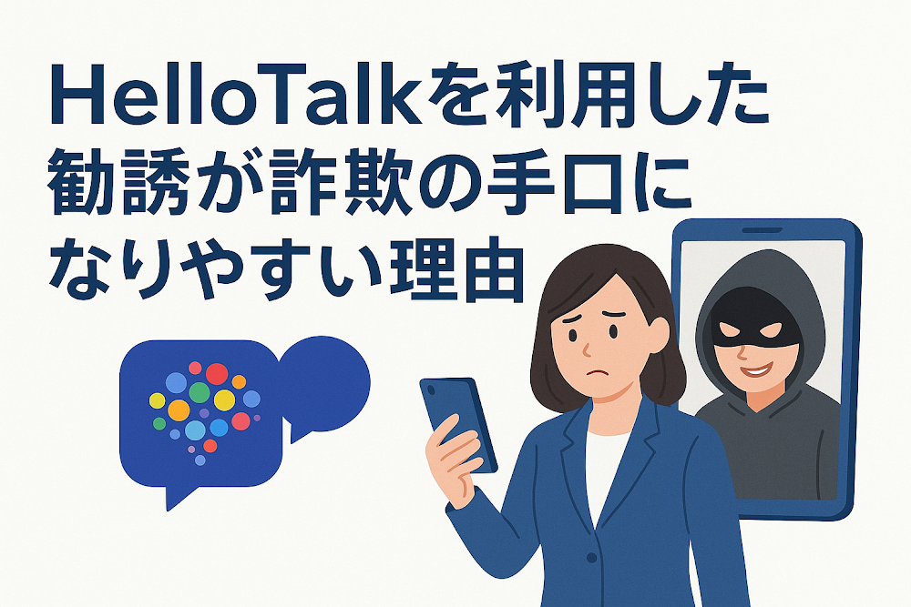 HelloTalkを利用した勧誘が詐欺の手口になりやすい理由