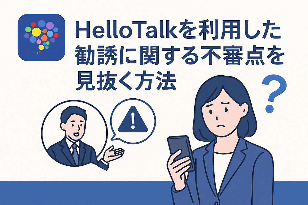 HelloTalkを利用した勧誘に関する不審点を見抜く方法