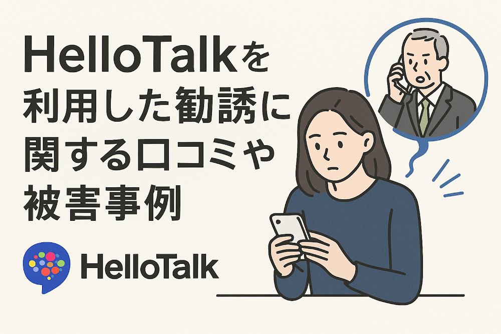 HelloTalkを利用した勧誘に関する口コミや被害事例