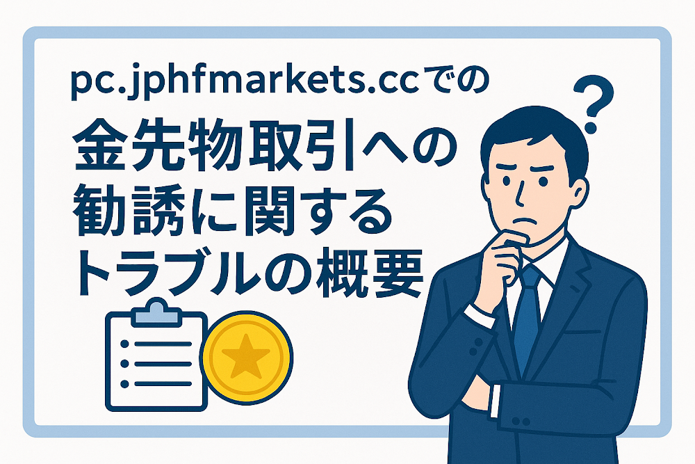 pc.jphfmarkets.ccでの金先物取引への勧誘に関するトラブルの概要