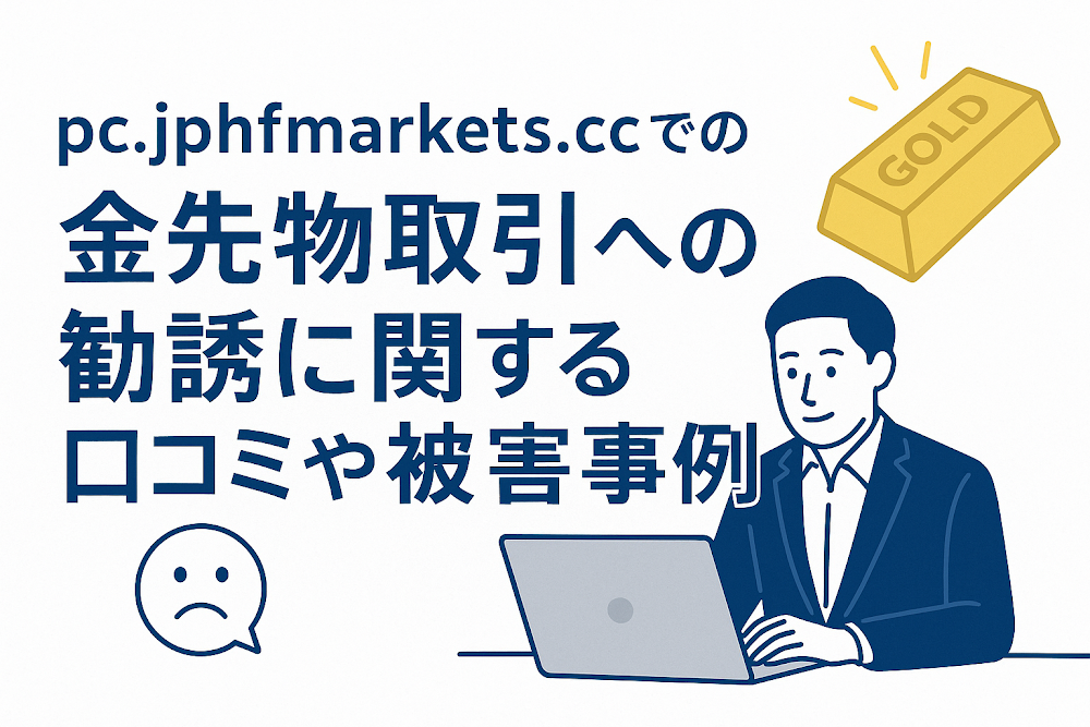 pc.jphfmarkets.ccでの金先物取引への勧誘に関する口コミや被害事例