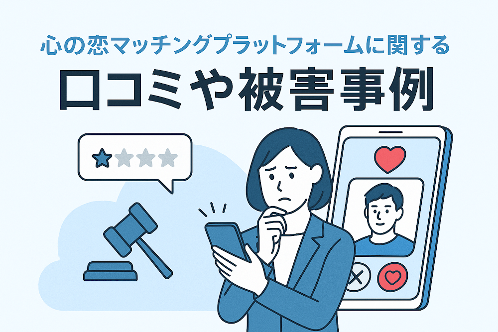 心の恋マッチングプラットフォームに関する口コミや被害事例