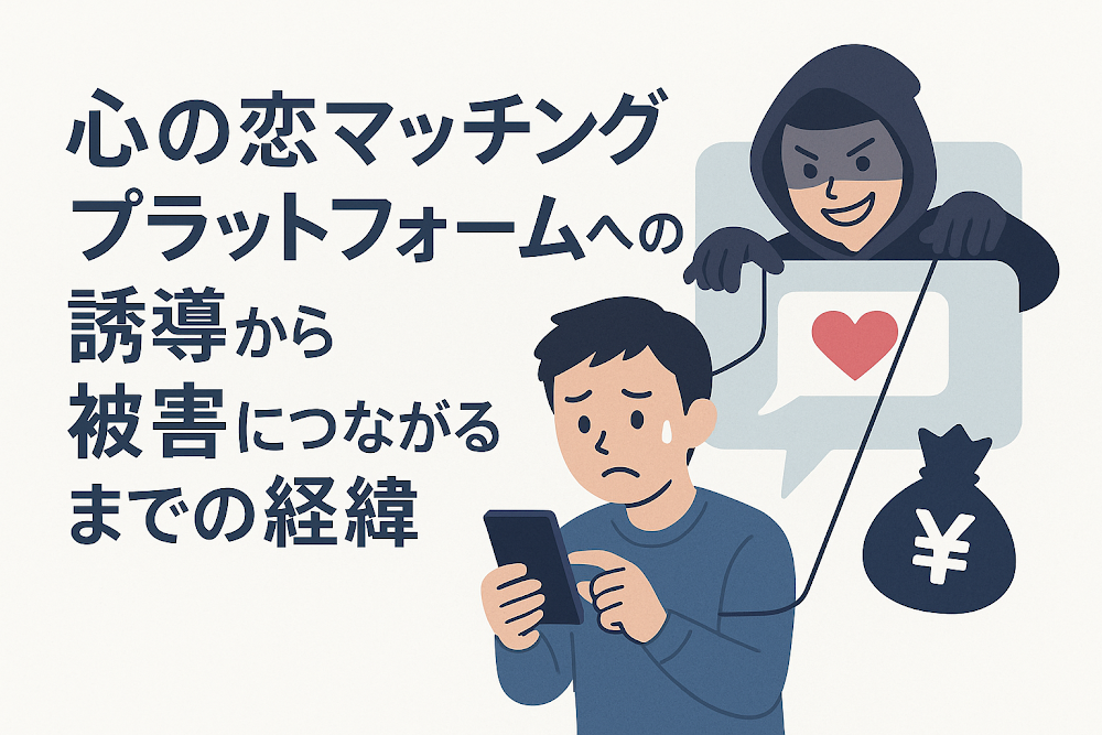 心の恋マッチングプラットフォームへの誘導から被害につながるまでの経緯