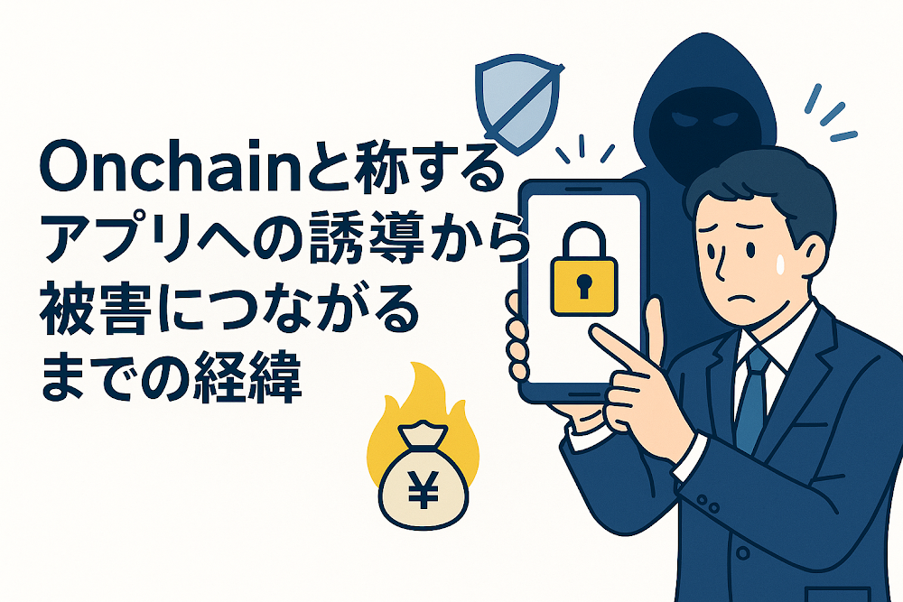 Onchainと称するアプリへの誘導から被害につながるまでの経緯
