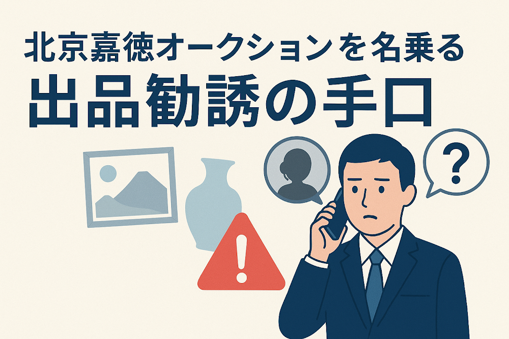 北京嘉徳オークションを名乗る出品勧誘の手口